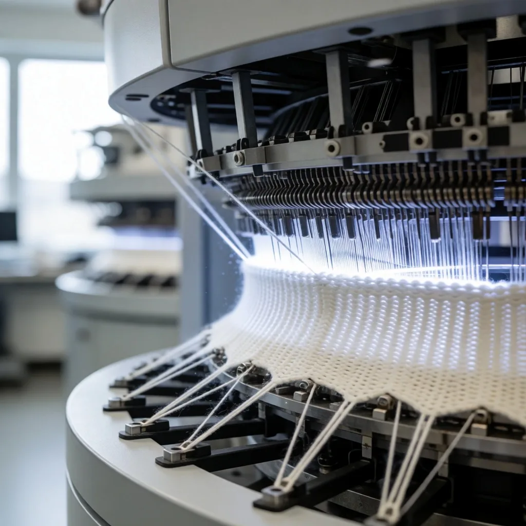 3D-Strickmaschine in der Textilforschung